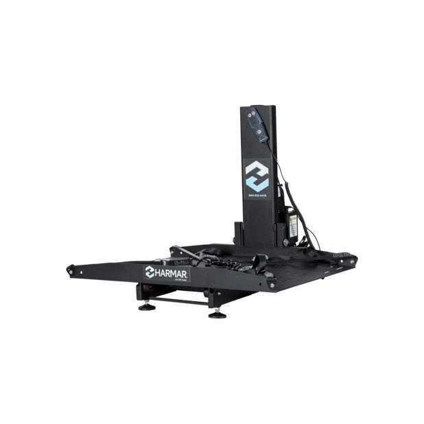 Harmar AL600 vehicle lift, angled view from the other side