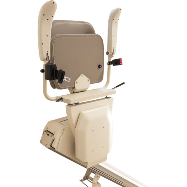Harmar SL600 stair lift with the seat folded up