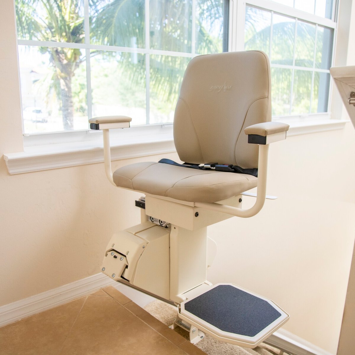 Harmar SL600HD heavy-duty stair lift by a bright window